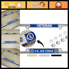 US Air Force Veteran Metal License Plate Frame - Chrome Car Accessory, Qty: 1 picture