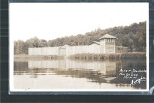 NICE RPPC VIEW OF ASTOR STOCKADE IN FON DU LAC, MN 1937 picture