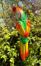 Talavera Bird Handmade Painted Ceramic Parrot Mexican Pottery Hanging Patio #2 picture