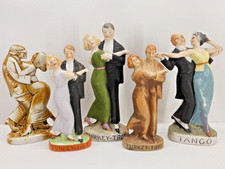 #57 Schafer Vater German Porcelain Figural Bottle Flask Vase LOT of 5 Dancers picture