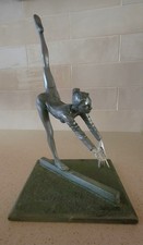 Marcel Jovine 1984 Summer Olympics Pewter Balance Beam Art Sculpture picture