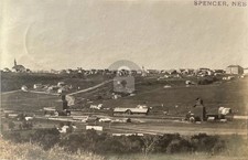 Early Spencer Nebraska W Elevators & Depot Etc RPPC Photo Postcard COPY picture