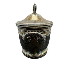 Vintage Winthrop Silverplate Ice Bucket Lid 245 Ornate Barware Wine Chiller picture