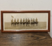 Original c1930s Troop K 107th Cavalry Ohio National Guard Soldiers Panoramic picture