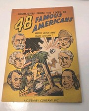 Vintage 48 Famous Americans J.C. Penney Company Comic Book 1947 Antique Ed Stroh picture