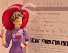 Thomas Kinkade Portraits of Style & Grace Meeting at the Ritz Figurine Box COA picture