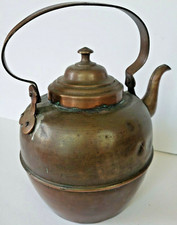 VOLUND HAMAR No 3 Copper TEA Pot Norway Norwegian Patina Metal Vintage picture