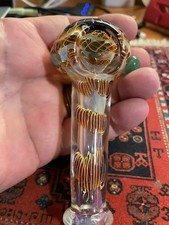 Beautiful Hand Blown Glass Pipe/American Made/For Tobacco Use Only picture