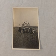 Antique Real Photo Postcard RPPC Ford Model T Touring Car Family Dog 1910s 1920s picture