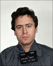 Ted Bundy Photo 8X10 - 1980 Mugshot Serial Killer COLORIZED  picture