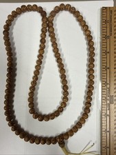 Japa Mala 108+ Wooden Bead Necklace with Yellow Thread Nepal picture