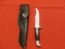 VINTAGE BUCK USA 119 PREDATE CODE,STAMPED SHEATH,HUNTING SKINNING KNIFE. picture