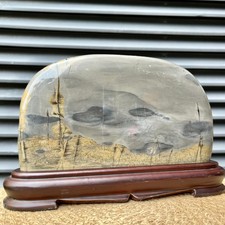 Natural Scenic Stone Harmony Pattern Display Art w/ Stand  3.7 lb picture