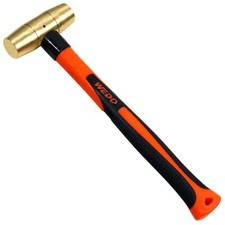 WEDO 24oz Brass Hammer,Solid Brass Mallet Hammer with Fiberglass Handle 1-1/2lb picture