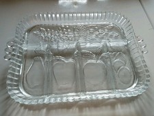 Vntg Indiana Glass 5 Section Divided Relish Tray 
