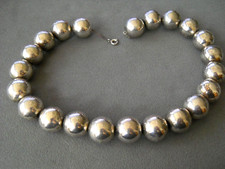 Southwest Navajo Pearls Sterling Silver Smooth 3/4