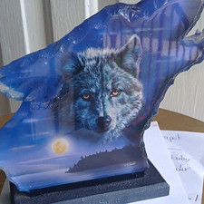 The Bradford Exchange Mystic Spirit Wolf Collectible Display picture