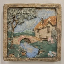 Claycraft Scenic Tile English Cottage by River picture