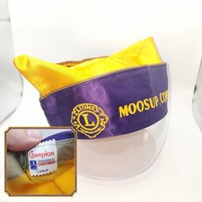 VINTAGE 50s Lions International Garrison Cap Hat Mens L Champion Running Man USA picture