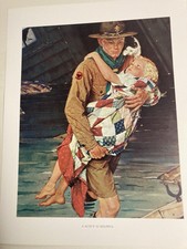 Norman Rockwell Boy Scout BSA 11”x14” Print “A Scout is Helpful”. picture