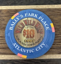 Bally’s Park Place Casino $10 Chip Atlantic City NJ Wild West Grand Opening 1997 picture