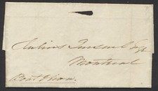 1830 Canada Durham Boat Orion Ship Letter Prescott to Montreal St Lawrence River picture