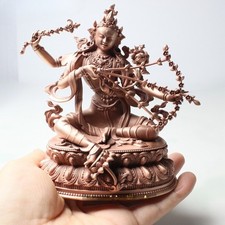 12cm Red Copper Carving Kurukulle Buddha Statue Tibet Buddhism Red Tara Goddess picture