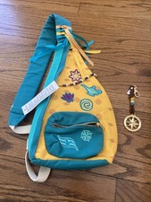 Disney Treasure Cruise Line Adventure Tea Sling Bag Moana Aladdin & Keychain picture
