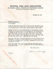 1945 Letterhead, Envelope, Brochure - Farm Loan Association Frederick MD - 3 pcs picture