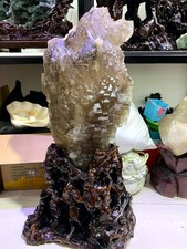 132LB pretty Natural Skeletal smoky Elestial QUARTZ CRYSTAL MINERAL SPECIMEN picture