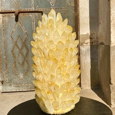 31LB New Find Yellow Phantom Crystal Quartz Cluster Mineral Specimen Healing picture