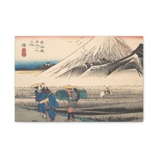 Utagawa Hiroshige - Hara- Mount Fuji in the Morning - Canvas Wall Art picture