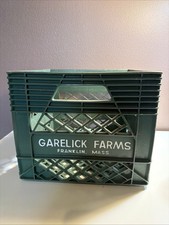 Garelick Farms Franklin, Mass. Green Heavy Duty Plastic Milk Container Crate picture