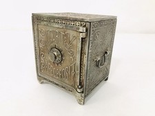 Rare Antique 1888 Cast Iron Security Safe Deposit lockable Still Bank picture