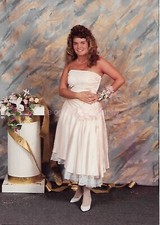 PRETTY PROM GIRL Young Woman FOUND PHOTOGRAPH Color ORIGINAL Vintage 53 42 N picture