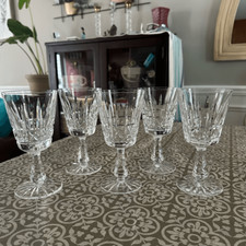 Waterford Vintage Kylemore Cut Glass Water Goblets 6.75” Tall 5 Piece Set picture