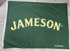 Jameson Irish Whiskey Logo Drinking Flag Unisex 3x5 Green Bar Man Cave Banner picture