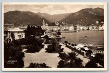 Vintage Rapallo Giardini Italy Scenic Postcard with Postmark 1938 B295 picture