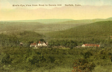 Postcard Early Birdseye View from Road to Dennis Hill, Norfolk, CT.   K5 picture