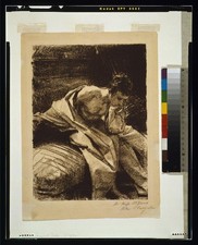 Photo:1895 Young Man Seated Study Sketch Figure Drawing picture
