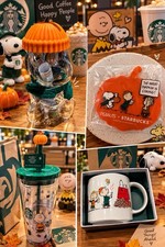 Starbucks x Peanuts Snoopy bundle collection lot of 4 . Fast ship picture