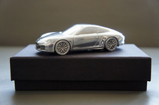 NIB Porsche 911 991 Targa 4 Chrome Aluminum Model Scale 1:43 Billet Paperweight picture