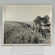 VTG WW1 Era Photo Fort Sill Oklahoma USA Mounted Infantry Militaria Horses 8x10 picture