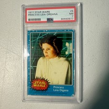 1977 TOPPS STAR WARS PRINCESS LEIA ORGANA #5 PSA 7 picture