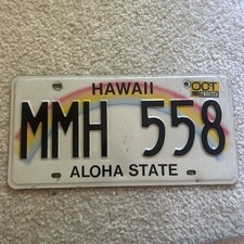 Hawaii License Plate Aloha Rainbow Expired. Man Cave. . Bar. Mancave HI expired  picture