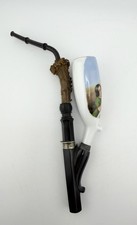 Antique 19th C German Porcelain Tobacco Pipe Hand Painted Figural Bavarian picture