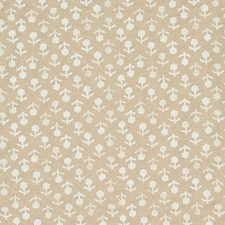 Schumacher Small Floral Handprint Fabric- Beatriz Handprint Natural 3 yds 179352 picture
