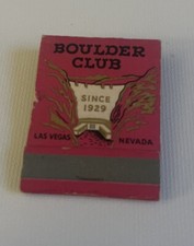 1950’s Full Unstruck Matchbook Boulder Club Since 1929 Las Vegas Nevada picture