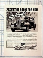 1937 Buick 4-Door Sedan Original Vintage Car Automobile Magazine Ad Print picture