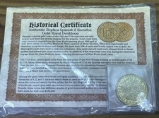 VINTAGE Spanish *Replica* Gold Doubloon Historical Museum Replica picture